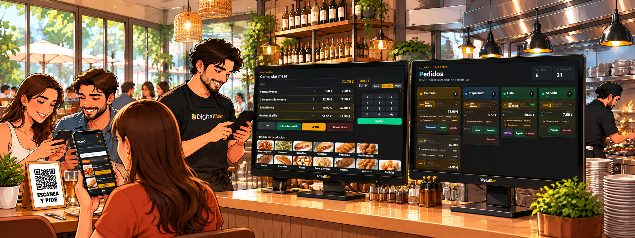 Programa de gestión para bares y restaurantes Digital Bar