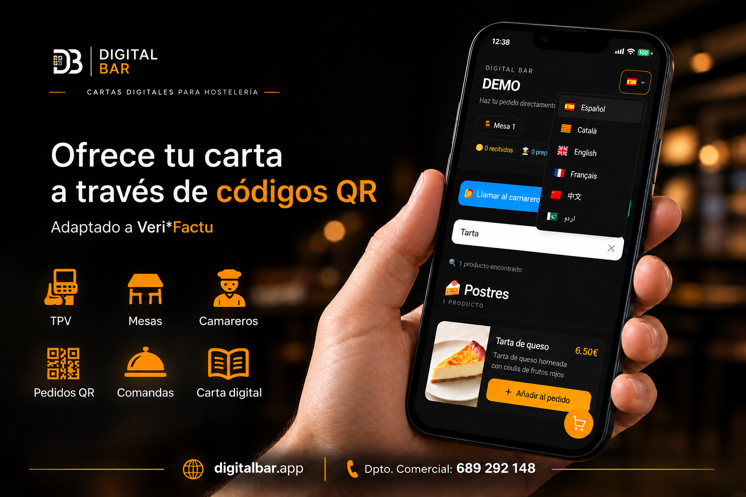 Experiencia digital del cliente con Digital Bar